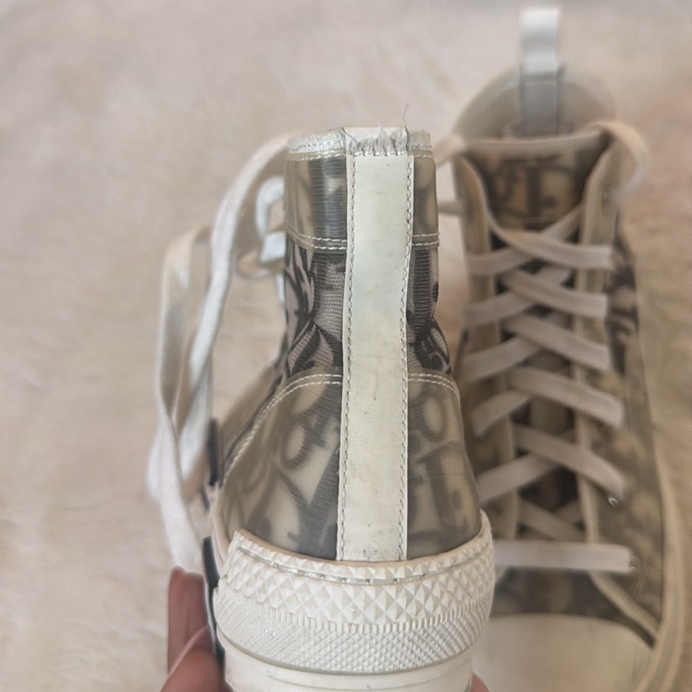 Dior B23 High-Top Sneakers in White and Black - Picture 12 of 12